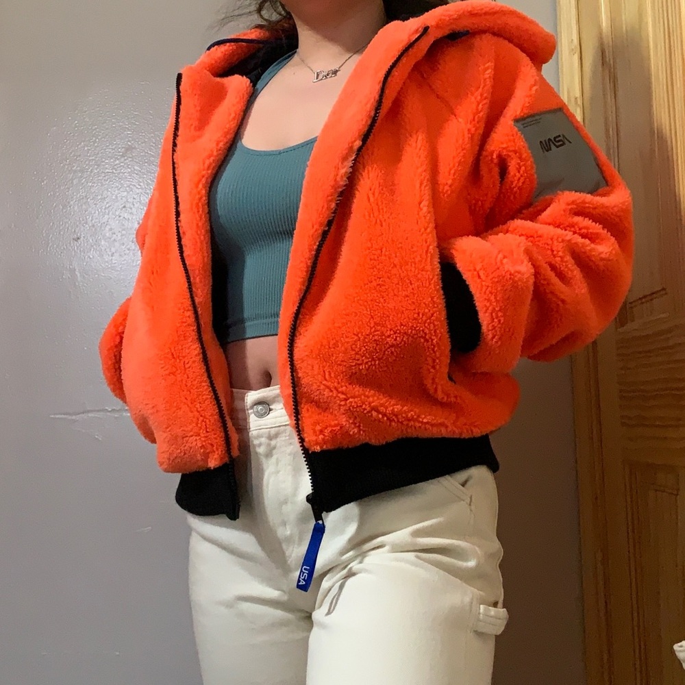 Orange NASA Furry Jacket